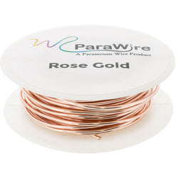 Copper Wire, Silver Plated Parawire 20ga Rose Gold 40' Roll