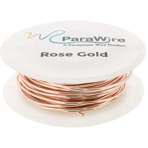 Copper Wire, Silver Plated Parawire 26ga Rose Gold 150' Roll