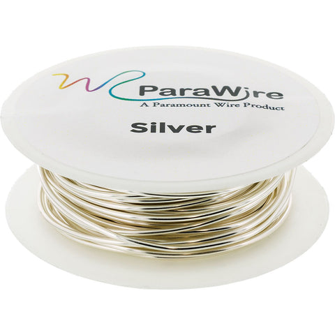 Copper Wire, Silver Plated Parawire 22ga Silver 60' Roll