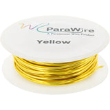 Copper Wire, Silver Plated Parawire 18ga Yellow 25' Roll