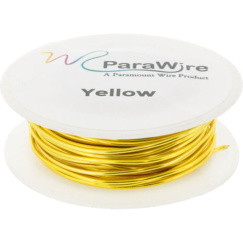 Copper Wire, Silver Plated Parawire 20ga Yellow 40' Roll