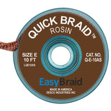 EasyBraid - Desoldering Braid, Quick Braid, .025” -0.125" Antistatic