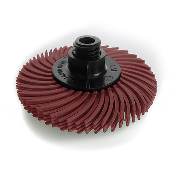 3M™ 2” 4-ply Radial Bristle Brush Red 220 Grit