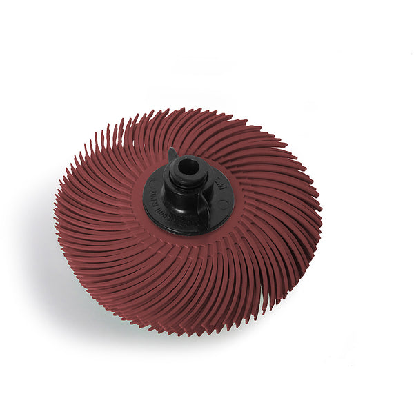 3M™ 3” 4-ply Radial Bristle Brush Red 220 Grit