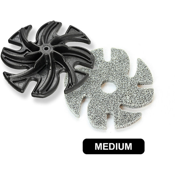 3M™ 3” Scotchbrite Unitized See-thru 2a Medium Mounted On A Backpad