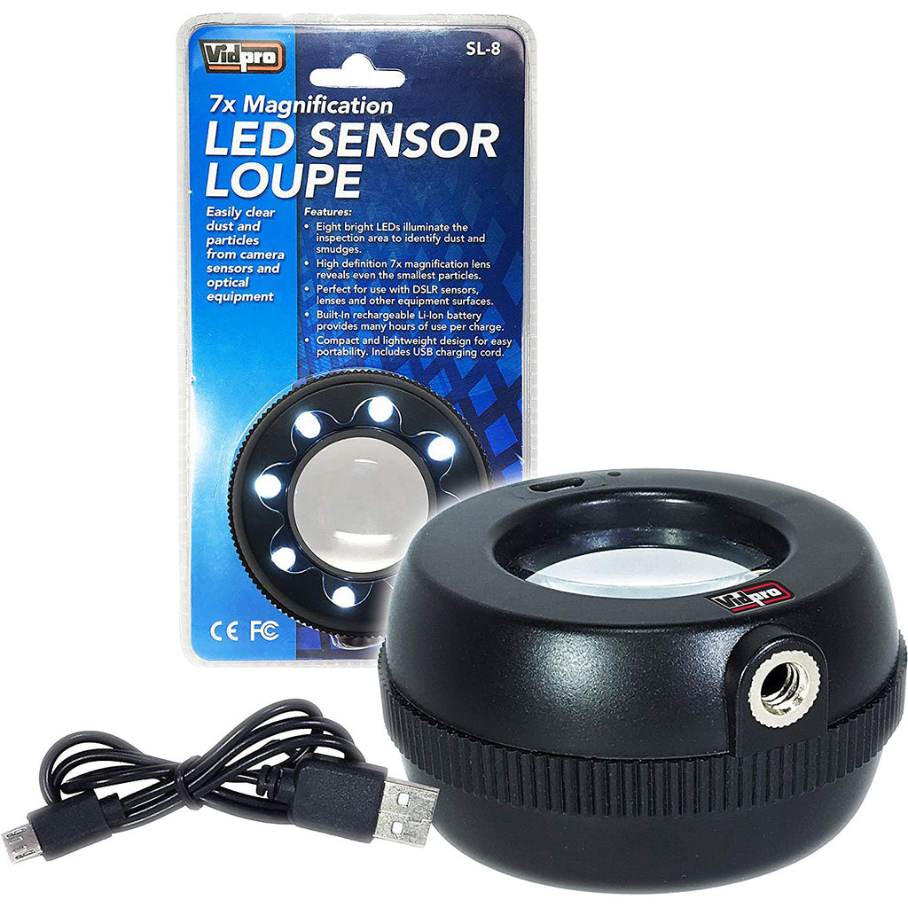 Camera Sensor Loupe Professional 7x LED Sensor Loupe (Rechargable) | Micro-Tools
