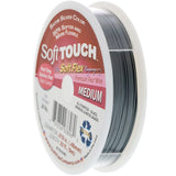 Soft Touch Kink Resistant Knot Tying Silk Drape Beading Wire, 49 Strand Flexible Braided Stainless Steel Stringing Wire, .019 Medium Diameter, 30 ft Satin Silver Nylon Color Coating