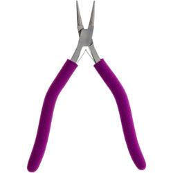 Pliers - Round Nose, 1.5-5.0mm 6.5in., (Purple Padded Grips)