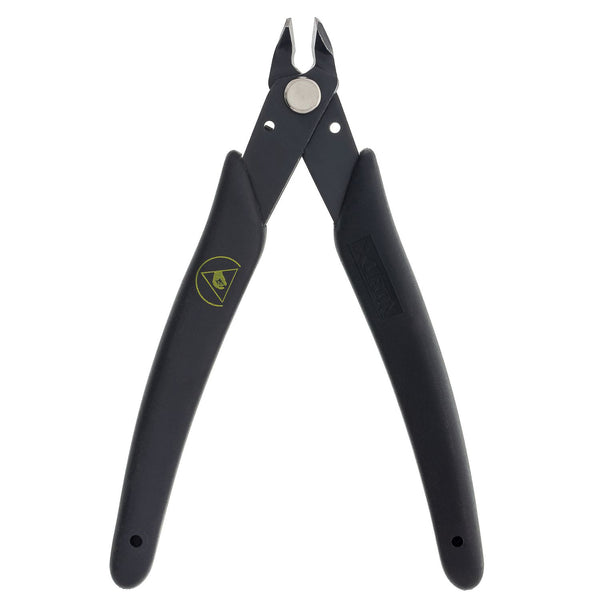 Cutters - Xuron® Micro-Shear® Flush Cutter - Angled Head, ESD Safe Grips (420AS)